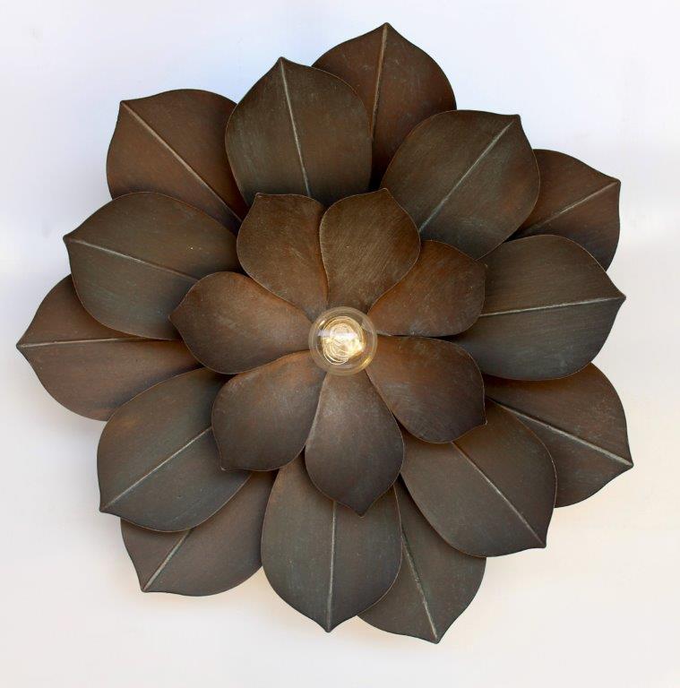 Led Battery Operated Table Or Hanging Metal Flower